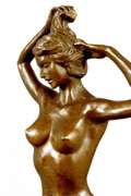 Hand Crafted Jewelry Tray Bronze Sculpture Statue