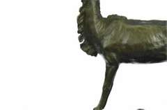Elk Buck Stag Deer Bronze Sculpture on Marble Base