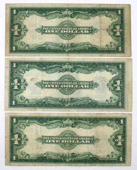 3 1922 $1 Silver Certs Circulated Speelman White