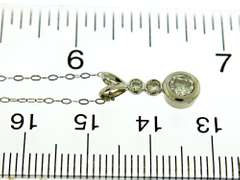 Bezel Set Diamond Trio Pendant Necklace