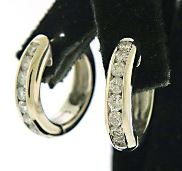 Fantastic 1.80 CTW Diamond Hoop Earrings