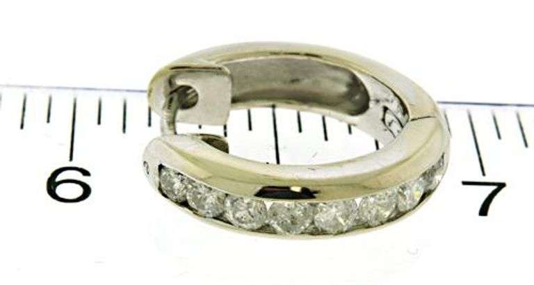 Fantastic 1.80 CTW Diamond Hoop Earrings