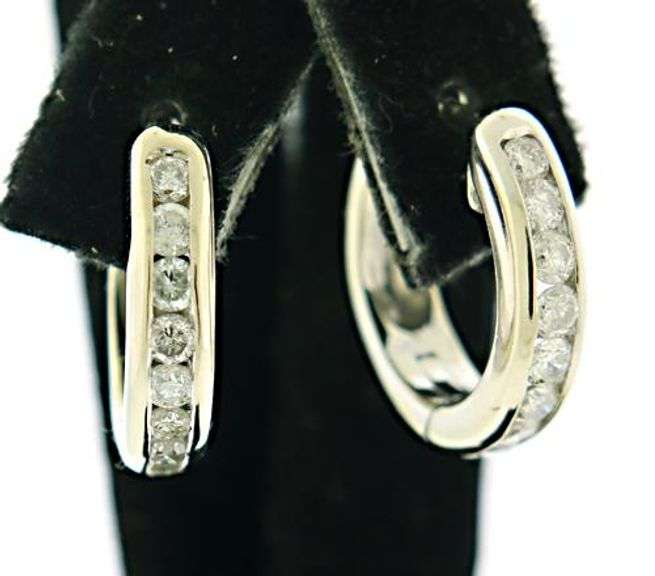 Fantastic 1.80 CTW Diamond Hoop Earrings