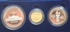 3 Piece 1993 Bill Of Rights Set With Gold $5
