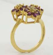 Such Pizzaz Flower Ruby & Diamond Ring, 14K