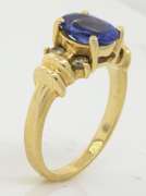 Lovely Tanzanite & Diamond Ring, 14K, Size 6.25