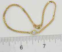 Bezel Set 1/3ct Diamond Bracelet, 14k