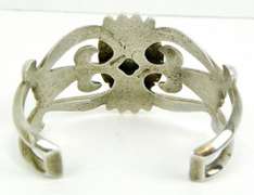 F. L. Begay Navajo Wide Sterling Gaspeite Cuff