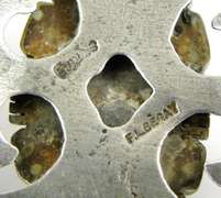 F. L. Begay Navajo Wide Sterling Gaspeite Cuff