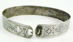 Antique Sterling Silver Buckle Bangle Bracelet