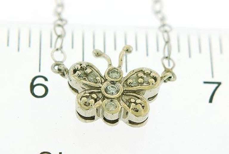 Butterfly & Diamond Necklace
