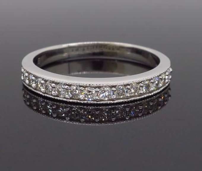 14K White Gold .35CTW Diamond Band