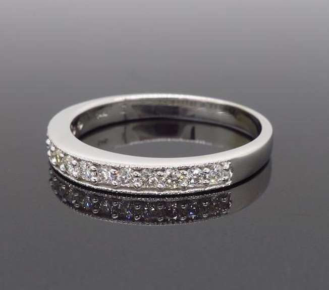 14K White Gold .35CTW Diamond Band