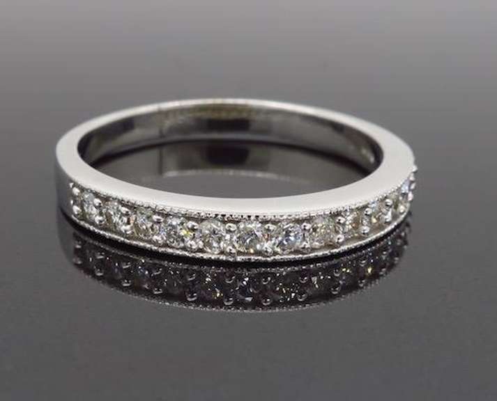 14K White Gold .35CTW Diamond Band