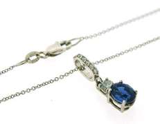 CLASSIC DIAMOND & SAPPHIRE PENDANT NECKLACE