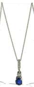 CLASSIC DIAMOND & SAPPHIRE PENDANT NECKLACE