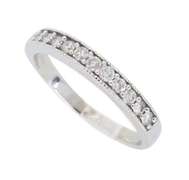 14K White Gold .35CTW Diamond Band