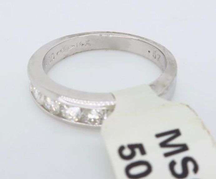 7-Stone Diamond Band in White Gold