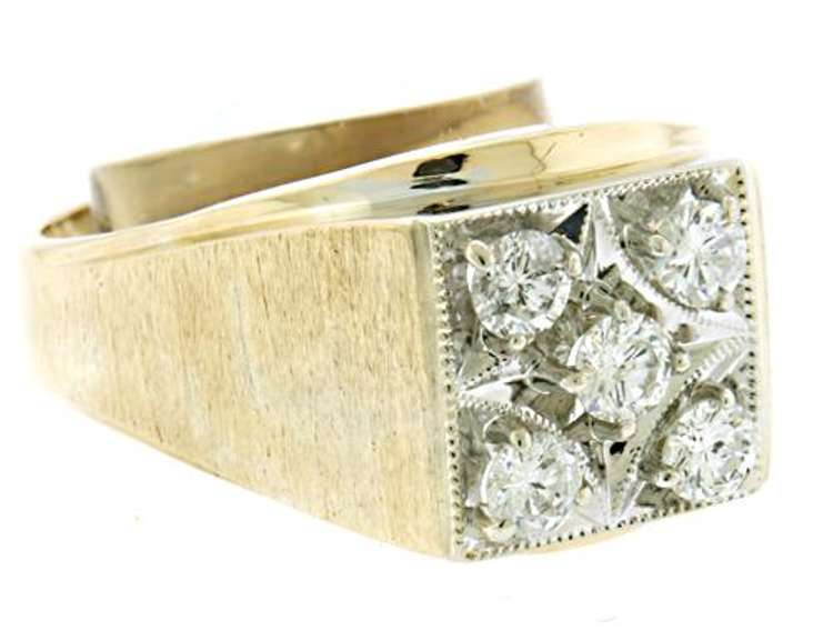 Gent's Round Brilliant Cut Diamond Ring