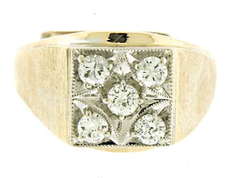 Gent's Round Brilliant Cut Diamond Ring