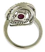 Excellent Ruby & Diamond Swirl Ring