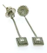 Pretty Baguette and Round Diamond Earrings