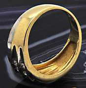 MEN'S 14 KT GOLD DIAMOND RING/BAND.