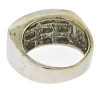 Modern 14kt WG 3-Row Channel Set Band