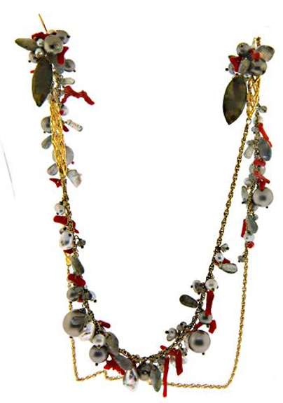 COLORFUL CLUSTER NECKLACE AND EARRING SET