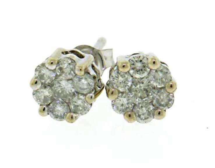 Chic Diamond Cluster Stud Earrings