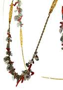 COLORFUL CLUSTER NECKLACE AND EARRING SET