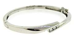 Triple Diamond Bypass Bangle