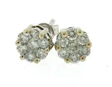 Chic Diamond Cluster Stud Earrings