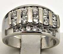 14 KT WHITE GOLD 2.00 CARAT DIAMOND BAND.