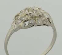 Antique Style Platinum Diamond Ring