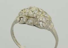 Antique Style Platinum Diamond Ring