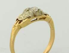 Antique Style 14KT Gold Diamond Ring