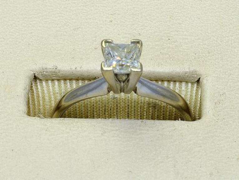 14K White Gold Approx .4CT Diamond in Size 5.75