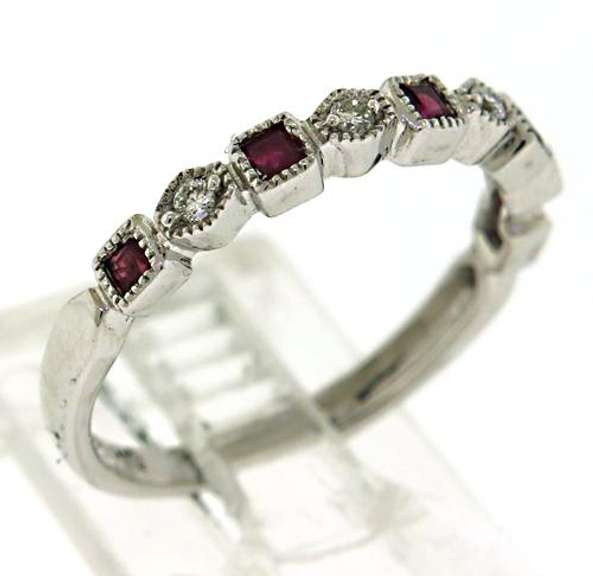 Amazing Ruby and Diamond Band Ring