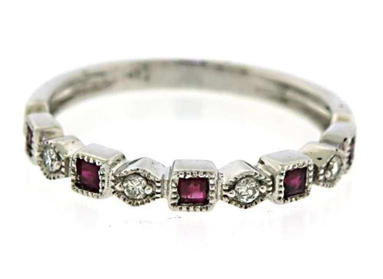 Amazing Ruby and Diamond Band Ring