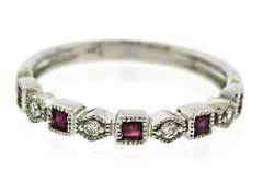 Amazing Ruby and Diamond Band Ring