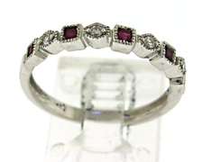Amazing Ruby and Diamond Band Ring