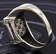 14 KT WHITE GOLD 2.00 CARAT DIAMOND REVERSIBLE RING.