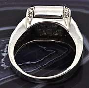 14 KT WHITE GOLD 2.00 CARAT DIAMOND REVERSIBLE RING.