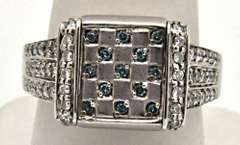 14 KT WHITE GOLD 2.00 CARAT DIAMOND REVERSIBLE RING.