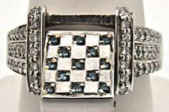 14 KT WHITE GOLD 2.00 CARAT DIAMOND REVERSIBLE RING.
