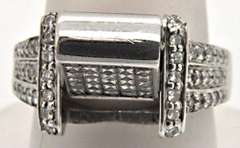 14 KT WHITE GOLD 2.00 CARAT DIAMOND REVERSIBLE RING.