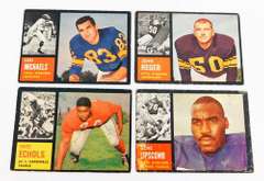 4 Topps 1962 Football Cards