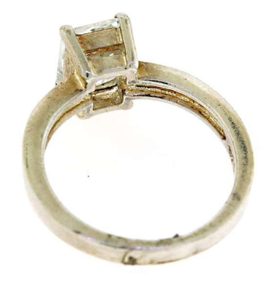 Emerald Cut CZ Solitaire Ring