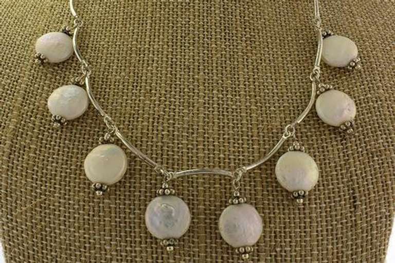 Lot of 3 Sterling & Pearl Necklaces